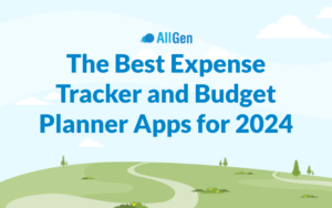 Featured Image for the blog article The Best Expense Tracker and Budget Planner Apps for 2024, published by AllGen in February 2024.